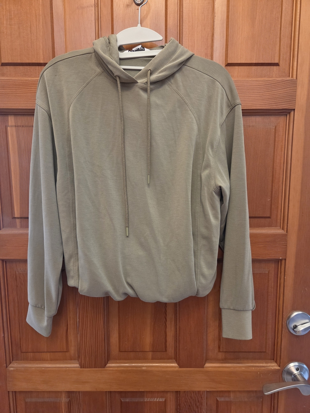 Athleta Olive Green Pullover Hoodie with Drawcord